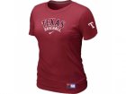 Women Texas Rangers Nike Red Short Sleeve Practice T-Shirt