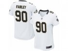 Women Nike New Orleans Saints #90 Nick Fairley Game White NFL Jersey