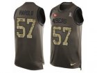 Mens Nike San Francisco 49ers #57 Eli Harold Limited Green Salute to Service Tank Top NFL Jersey