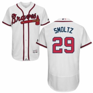 Men\'s Majestic Atlanta Braves #29 John Smoltz White Flexbase Authentic Collection MLB Jersey