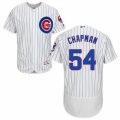 Mens Chicago Cubs #54 Aroldis Chapman Majestic Alternate White Flex Base Authentic Collection Player Jersey