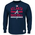 MLB Men's Atlanta Braves Majestic Authentic Collection Property Long Sleeve T-Shirt - Navy