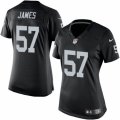 Women's Nike Oakland Raiders #57 Cory James Limited Black Team Color NFL Jersey