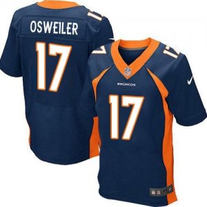 Nike Denver Broncos #17 Brock Osweiler Navy Blue jerseys(Elite)