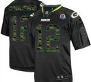 Nike Packers #12 Aaron Rodgers Black (Camo Number) With Hall of Fame 50th Patch NFL Elite Jersey