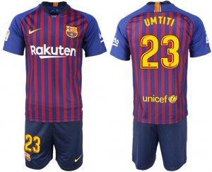 2018-19 Barcelona 23 UMTITI Home Soccer Jersey