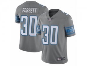 Mens Nike Detroit Lions #30 Justin Forsett Limited Steel Rush NFL Jersey