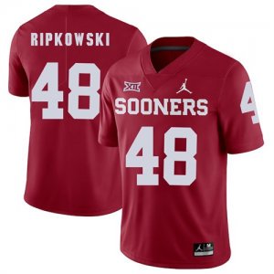 Oklahoma Sooners #48 Aaron Ripkowski Red College Football Jersey