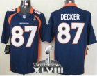 Nike Denver Broncos #87 Eric Decker Navy Blue Alternate Super Bowl XLVIII NFL Limited Jersey