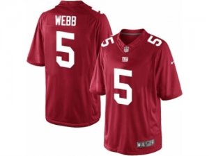 Mens Nike New York Giants #5 Davis Webb Limited Red Alternate NFL Jersey