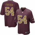 Mens Nike Washington Redskins #54 Mason Foster Game Burgundy Red Gold Number Alternate 80TH Anniversary NFL Jersey