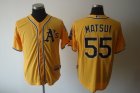 mlb oakland athletics #55 matsui yellow