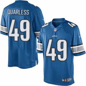 Mens Nike Detroit Lions #49 Andrew Quarless Limited Light Blue Team Color NFL Jersey