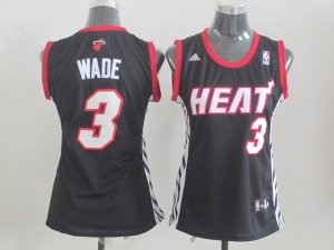 women nba miami heat #3 wade black