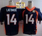 Nike Denver Broncos #14 Cody Latimer Navy Blue Alternate Super Bowl 50 Men Stitched NFL New Elite Jersey