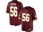 Mens Nike Washington Redskins #56 Zach Brown Limited Burgundy Red Team Color NFL Jersey