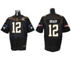 2016 Pro Bowl Nike New England Patriots #12 Tom Brady Black jerseys(Elite)