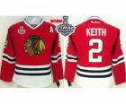 women nhl jerseys chicago blackhawks #2 keith red[2015 stanley cup][patch A]