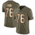 Nike Chargers #76 Russell Okung Olive Gold Salute To Service Limited Jersey