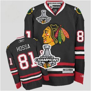 nhl jerseys chicago blackhawks #81 hossa black[2013 Stanley cup champions]