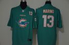 Nike Dolphins #13 Dan Marino Aqua Team Big Logo Number Vapor Untouchable Limited