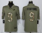Nike Lions #9 Matthew Stafford Olive Camo Salute To Service Limited Jersey