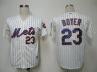 MLB New York Mets #23 Boyer Cream[blue strip]