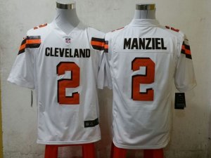 Nike Cleveland Browns #2 Johnny Manziel White Jerseys(Game)