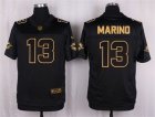 Nike Miami Dolphins #13 Dan Marino Black Pro Line Gold Collection Jersey(Elite)