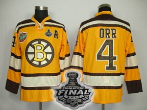 nhl boston bruins #4 orr yellow[2011 stanley cup]