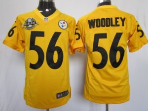 Nike NFL Pittsburgh Steelers #56 Lamarr Woodley yellow[limited 80 anniversary]