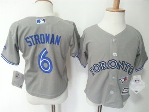 Blue Jays #6 Marcus Stroman Grey Toddler Jersey