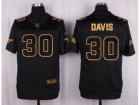 Nike Denver Broncos #30 Terrell Davis Black Pro Line Gold Collection Jersey(Elite)