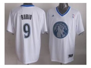 nba minnesota timberwolves #9 rubio white[2013 Christmas edition]