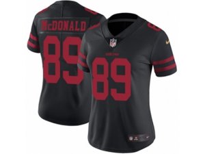Women Nike San Francisco 49ers #89 Vance McDonald Vapor Untouchable Limited Black NFL Jersey