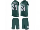 Men Nike Philadelphia Eagles #24 Corey Graham Limited Midnight Green Tank Top Suit NFL Jersey