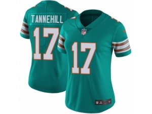 Women Nike Miami Dolphins #17 Ryan Tannehill Vapor Untouchable Limited Aqua Green Alternate NFL Jersey