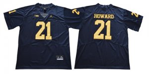 Michigan Wolverines 21 Desmond Howard Navy College Football Jersey