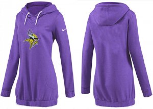 Women Minnesota Vikings Logo Pullover Hoodie-044