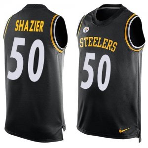 Nike Pittsburgh Steelers #50 Ryan Shazier Black Team Color Men Stitched NFL Limited Tank Top Jersey