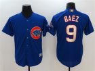 Chicago Cubs #9 Javier Baez Blue World Series Champions Cool Base Jersey