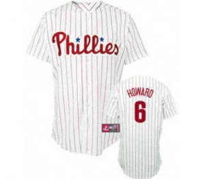 Philadelphia Phillies #6 Howard 09World series&HK patch WHITE锛?E