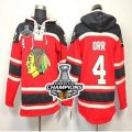 nhl chicago blackhawks #4 orr red[pullover hooded sweatshirt][orr][2013 Stanley cup champions]