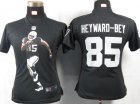 Women Nike Oakland Raiders #85 Heyward-bey Black Portrait Fashion Game Jersey