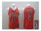 nba chicago bulls #1 rose red leopard print[signature]