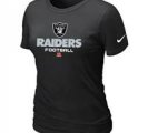 Women Okaland Raiders Black T-Shirt