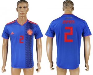 Columbia 2 ZAPATA Away 2018 FIFA World Cup Thailand Soccer Jersey