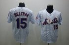 mlb new york mets #15 beltran white(blue strip)