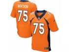 Mens Nike Denver Broncos #75 Menelik Watson Elite Orange Team Color NFL Jersey