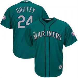 Seattle Mariners #24 Ken Griffey Aqua 2016 Hall Of Fame Induction Cool Base Player Jersey